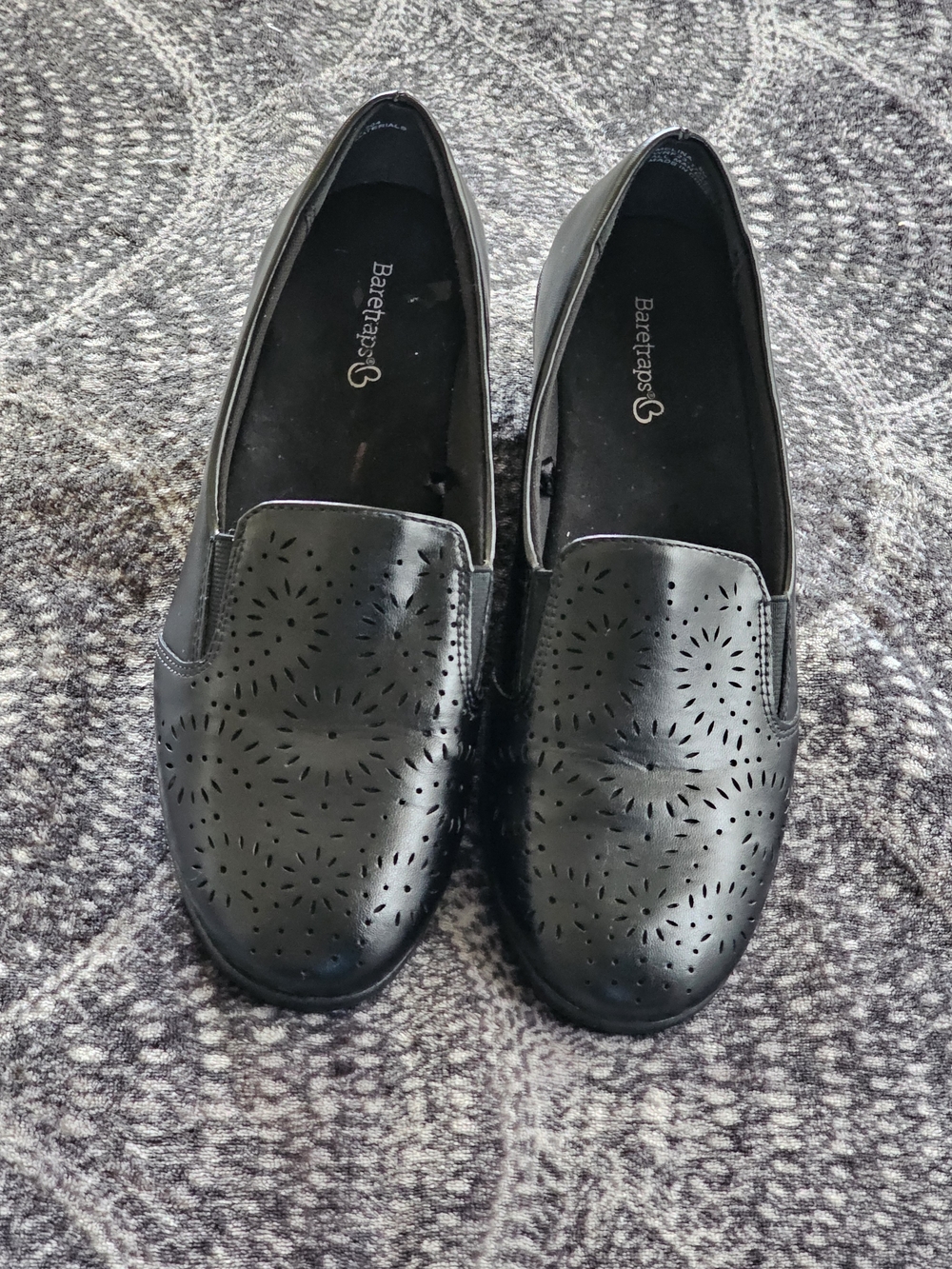 BareTraps Black Laser-Cut Slip-On Loafers - Picture 2 of 10